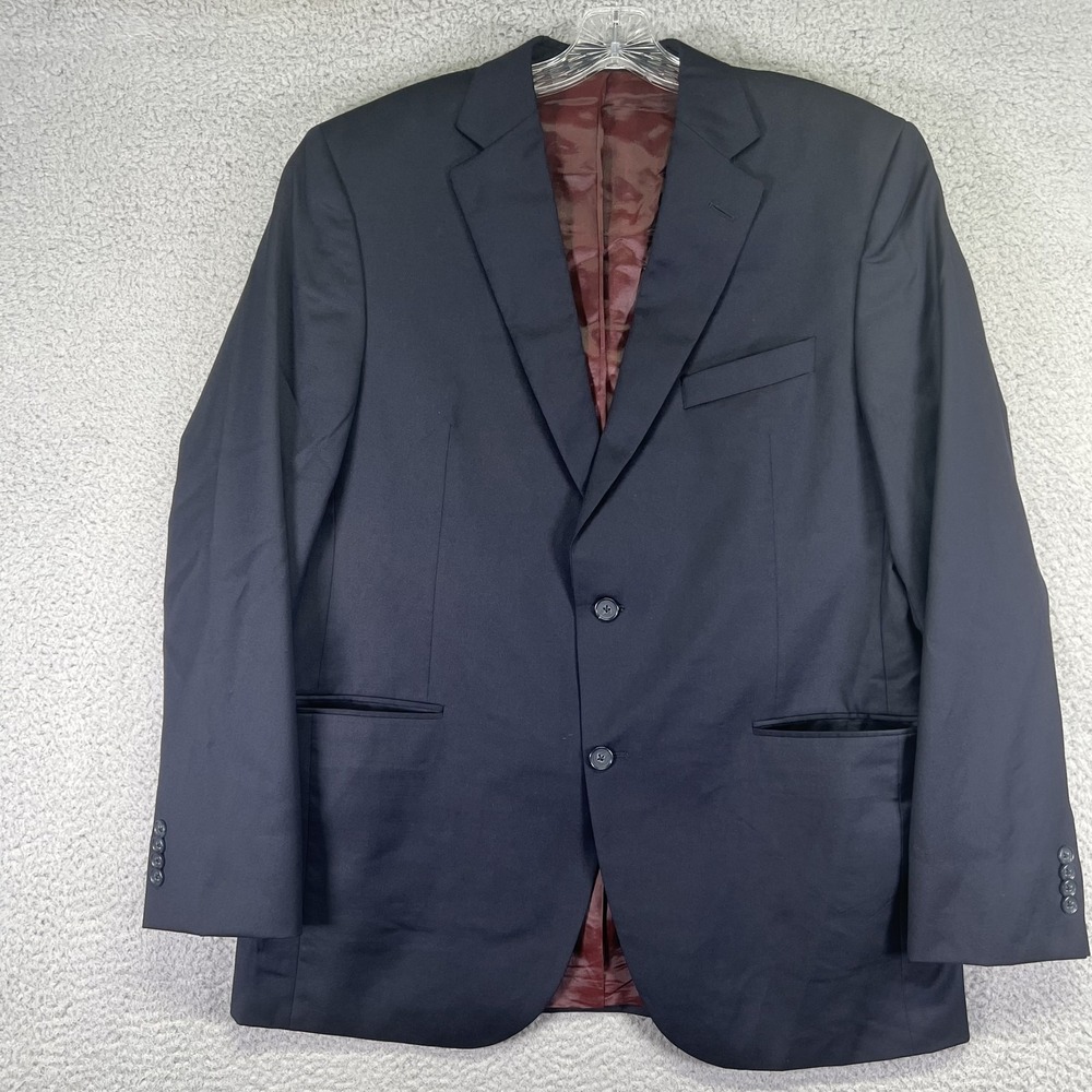 Jack Victor Blazer Mens 42R Black Loro Piana Wool Napoli CT Suit Jacket